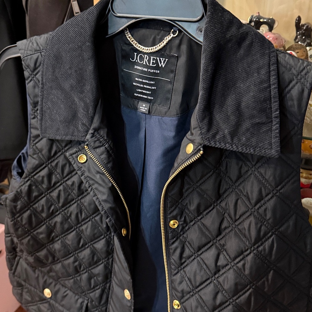 J.Crew 2024 Black Quilted Barn Vest